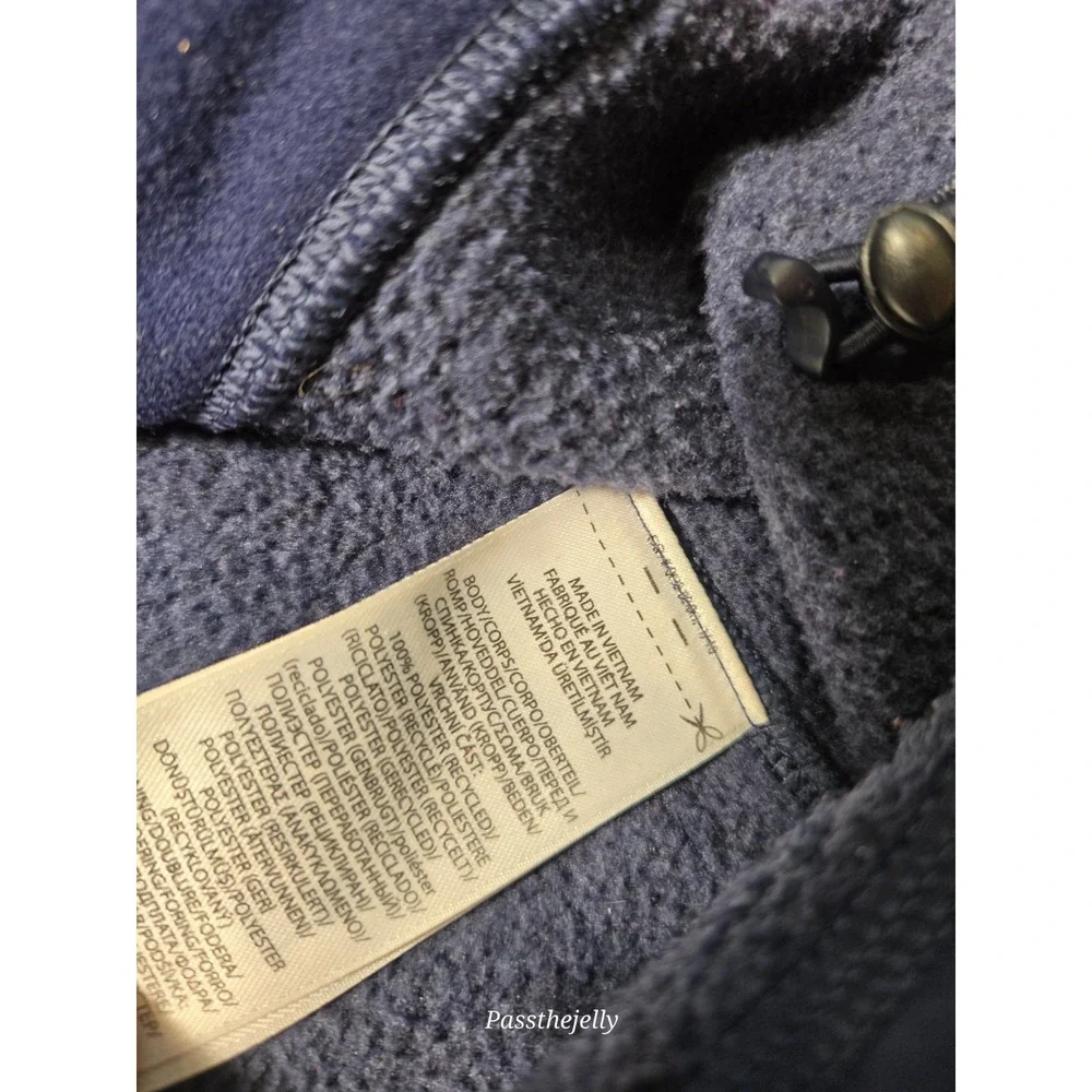Polo Ralph Lauren Vest Men's Large Fleece Lined Blue Full Zip Outdoor Hike Golf